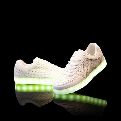 USB Unisex LED Light Lace Up Outdoor Comfortable Sportswear Sneaker Luminous Casual Shoes