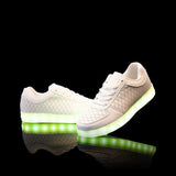USB Unisex LED Light Lace Up Outdoor Comfortable Sportswear Sneaker Luminous Casual Shoes