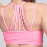 Sexy Backless Wireless Elastic Hollow Out Shockproof Breathable Yoga Sports Bra