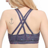Cross Beauty Back Shockproof Wireless Running Yoga Fitness Sports Bra Top