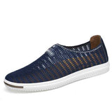 Men Casual Slip On Mesh Loafers Breathable Hollow Outs Flats