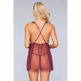 1801 Sweet Dreams Babydoll Burgundy