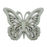 18.5" x 23" x 4" Gray, Rustic Butterfly, Wooden - Wall Decor