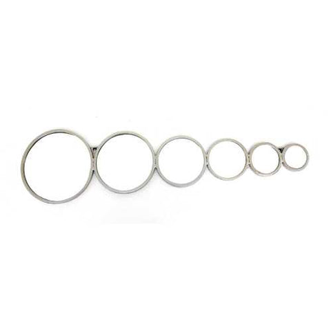 12" x 47" x 1" Silver, Bubble-Like Circles, Mirror - Wall Decor