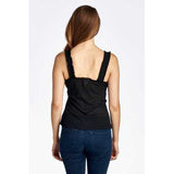 Women's Sheer Burnout V Smocked Tank