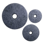 1" x 20" x 20" Gray, Sandstone, Ribbed Round, Middle Hole - Wall Decor