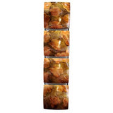 8" X 2.75" X 32" Copper Brown And Orange Metal Vertical Panel Wall Decor