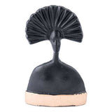 Contemporary Dark Bronze Lady Sculpture