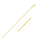 14k Yellow Gold Diamond Cut Rope Anklet 1.5mm, size 10''