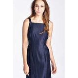 Women's Sleeveless Square Neck Midi Dress