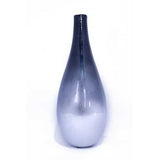 14" X 9.75" X 16" Navy And Silver Ceramic Piece Vase Set