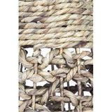11" X 11" X 38" Natural Water Hyacinth Water Hyacinth Woven Floor Vase