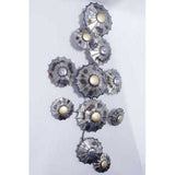 57" X 6" X 31" Metallic Multi Color Metal Clustred Metal Circles Wall Dcor