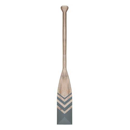 Distressed Coastal Wood Chevon Oar Wall Decor