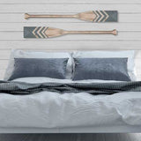 Distressed Coastal Wood Chevon Oar Wall Decor