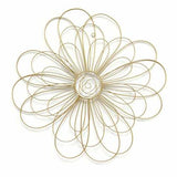 Shimmering Gold Metal Flower Wall Decor