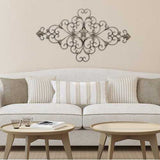 Champagne Ornate Scroll Metal Decor