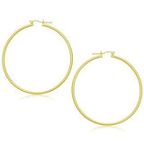 14k Yellow Gold Polished Hoop Earrings (55 mm)