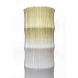 7" X 7" X 24" Gray Bamboo Bamboo Chute Vase