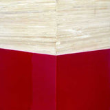 6.75" X 6.75" X 24" Natural Wood Bamboo Vase with Tones