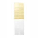 6.75" X 6.75" X 24" Antique White Bamboo Vase with Tones