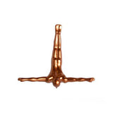 6.5" x 2.5" x 6.5" Bronze Diver - Wall Art