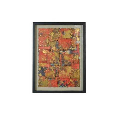 14" x 2" x 32" Multicolor, Wood And Glass - Shadow Box