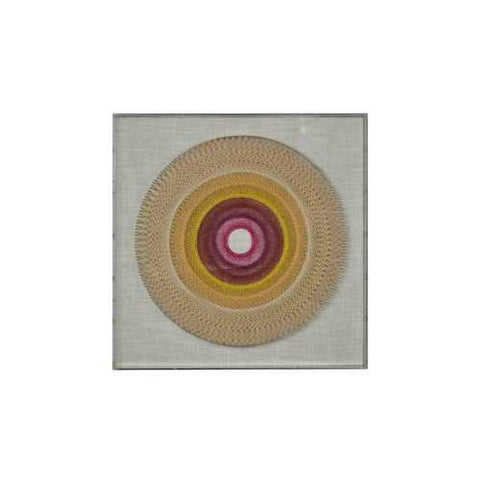 9" x 2" x 18" Multicolor, Glass And Fabric - Shadow Box