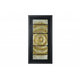 15" x 2" x 16" Black And Gold, Glass - Shadow Box