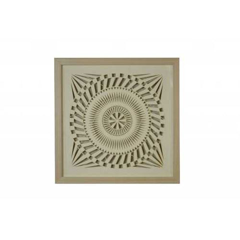 8" x 2" x 20" Natural Brown, Paper And Glass - Shadow Box