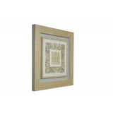 27" x 2" x 35" Natural Brown, Wood And Glass - Shadow Box