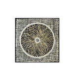 8" x 1" x 35" Black & White, Fabric And Paper - Shadow Box