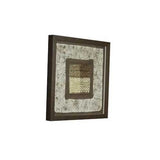 5" x 16" Brown, Wood Paper And Glass Shadow Box