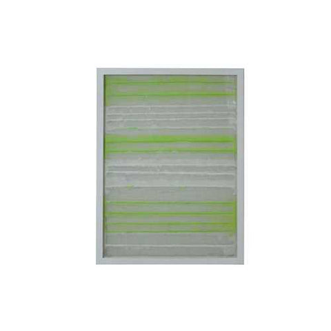 Fun White and Green Stripes Shadow Box Wall Art