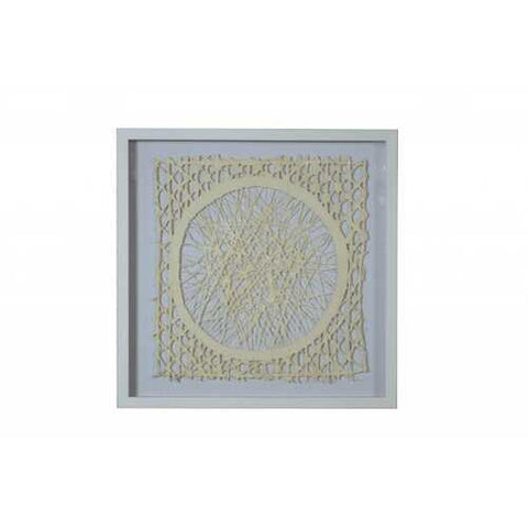 White and Natural Paper Cutout Shadow Box