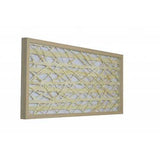14" x 2" x 47" Natural Brown, Wood, Paper And Glass - Shadow Box