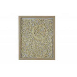 Natural Light Wood and Paper Abstract Design Shadow Box