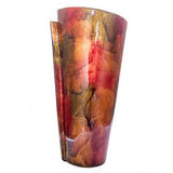Zola Copper Red Gold Ceramic Foiled and Lacquered Tapered Vase