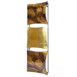 8" X 2.75" X 24.5" Copper Brown and Orange Metal Vertical Panel Wall Decor