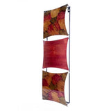 8" X 2.75" X 24.5" Copper Red and Gold Metal Vertical Panel Wall Decor