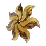 17.25" X 2" X 17.25" Gold Copper Brown Metal Small Flower Metal Wall Decor