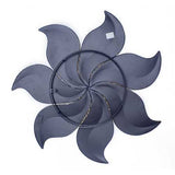17.25" X 2" X 17.25" Gold Copper Brown Metal Small Flower Metal Wall Decor