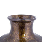 8.75" X 8.75" X 24" Copper Red Gold Ceramic Foiled and Lacquered Cylinder Vase