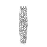 9" x 9" x 40" Rough Silver Extra Large Twigs Barrel Floor Vase