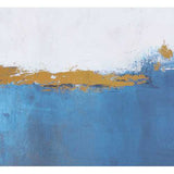 27.2" x 1.7" x 38" Blue, MDF, Wood, Canvas