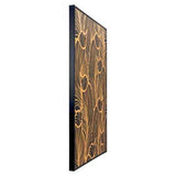Bold Black and Gold Flora Canvas on Pinewood Frame