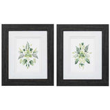 10" X 12" Distressed Black Frame Verdant Vignette (Set of 2)