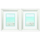 11" X 13" Brushed Silver Frame Sunday At The Shore (Set of 2)