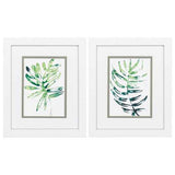 9" X 11" Matte White Frame Emerald Tropics (Set of 2)