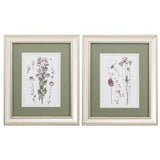 10" X 12" Champagne Gold Color Frame  Pressed Blooms (Set of 2)